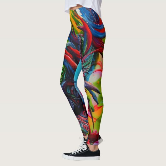 Mooie Traditionele Abstracte Kunst Leggings (Links)