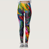 Mooie Traditionele Abstracte Kunst Leggings (Voorkant)