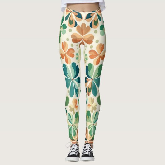 Mooie Traditionele Abstracte Kunst Leggings (Voorkant)
