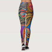 Mooie Traditionele Abstracte Kunst Leggings (Achterkant)