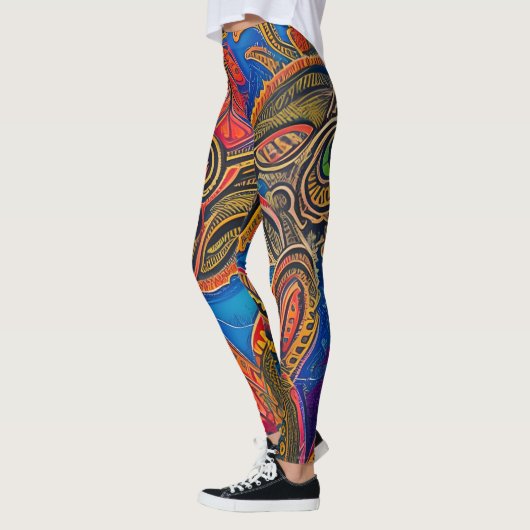 Mooie Traditionele Abstracte Kunst Leggings (Links)