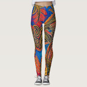 Mooie Traditionele Abstracte Kunst Leggings (Voorkant)