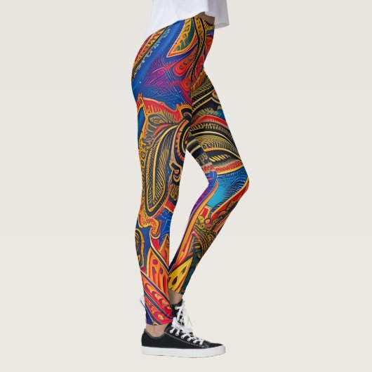 Mooie Traditionele Abstracte Kunst Leggings (Rechts)