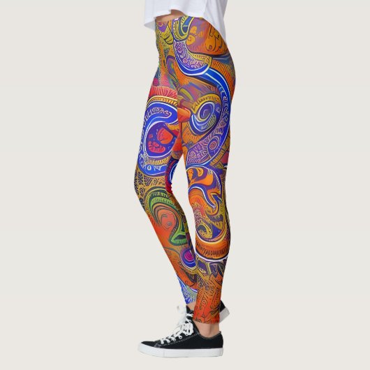 Mooie Traditionele Abstracte Kunst Leggings (Links)