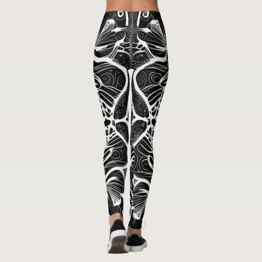 Mooie Traditionele Abstracte Kunst Leggings (Achterkant)