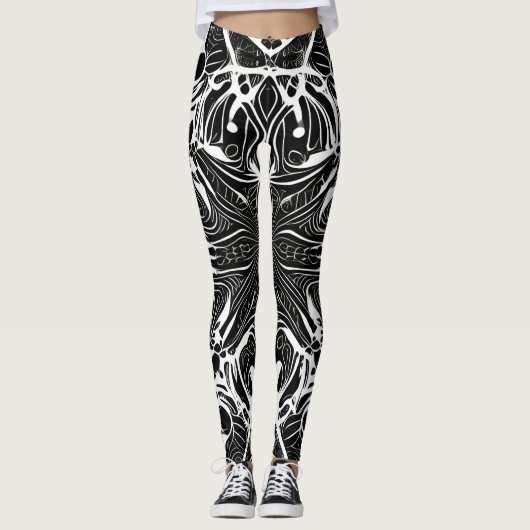 Mooie Traditionele Abstracte Kunst Leggings (Voorkant)