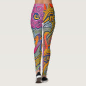 Mooie Traditionele Abstracte Kunst Leggings (Achterkant)