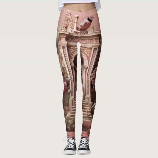 Mooie Traditionele Abstracte Kunst Leggings (Voorkant)