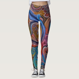 Mooie Traditionele Abstracte Kunst Leggings