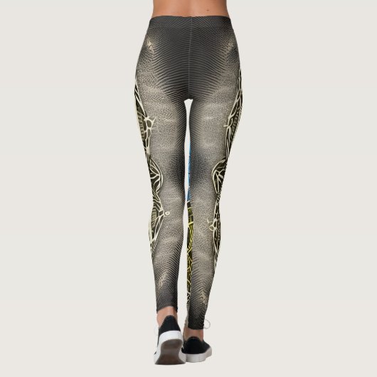 Mooie Traditionele Abstracte Kunst Leggings (Achterkant)