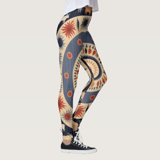 Mooie Traditionele Abstracte Kunst Leggings (Rechts)