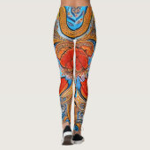 Mooie Traditionele Abstracte Kunst Leggings (Achterkant)