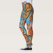 Mooie Traditionele Abstracte Kunst Leggings (Links)