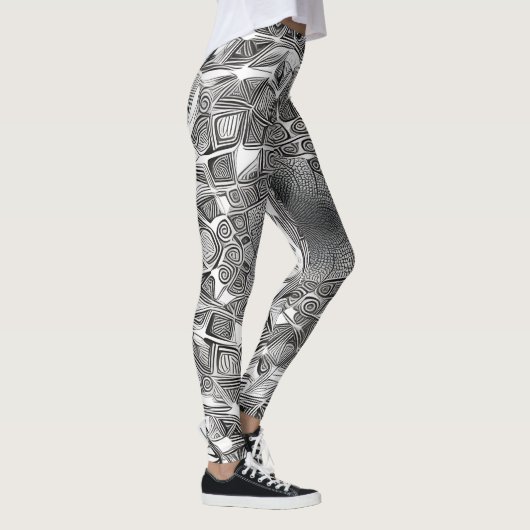 Mooie Traditionele Abstracte Kunst Leggings (Rechts)