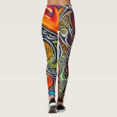 Mooie Traditionele Abstracte Kunst Leggings (Achterkant)