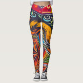 Mooie Traditionele Abstracte Kunst Leggings (Voorkant)