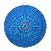 Mooie Traditionele Blauwe vector patroon art des Dartbord (Voorkant)