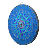 Mooie Traditionele Blauwe vector patroon art des Dartbord (Voorkant Rechts)