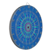 Mooie Traditionele Blauwe vector patroon art des Dartbord (Voorkant Links)
