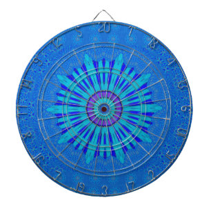 Mooie traditionele blauwe vectorpatroon kunst ontw dartbord