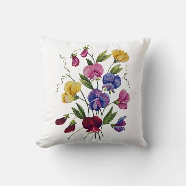 Mooie traditionele Jacobean Crewel Kussen (Voorkant)