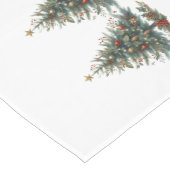 Mooie traditionele kerstbomen medium tafelloper (Hoek)