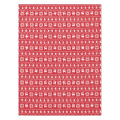 Mooie traditionele Kerstmis rode trui patroon Tafelkleed (Voorkant)