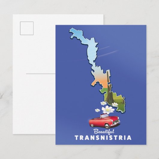 Mooie Transnistrië kaart (Voorkant / Achterkant)