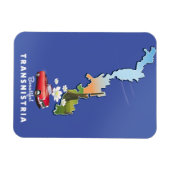 Mooie Transnistrië kaart Magneet (Horizontaal)