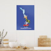 Mooie Transnistrië kaart Poster (Keuken)