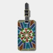 Mooie trendy Aziatische Textiel Design Art Print Bagagelabel (Voorkant verticaal)