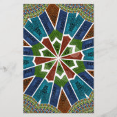 Mooie trendy Aziatische Textiel Design Art Print Briefpapier (Voorkant)