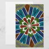 Mooie trendy Aziatische Textiel Design Art Print Briefpapier (Voorkant / Achterkant)