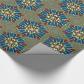 Mooie trendy Aziatische Textiel Design Art Print Cadeaupapier (Hoek)