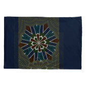 Mooie trendy Aziatische Textiel Design Art Print Kussensloop (Achterkant)