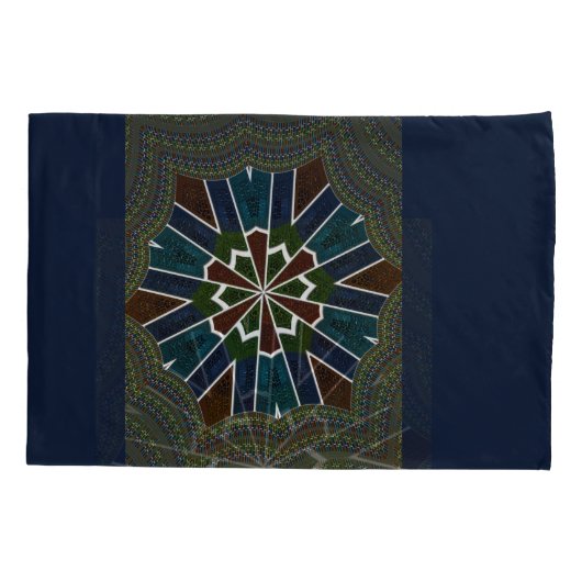 Mooie trendy Aziatische Textiel Design Art Print Kussensloop (Achterkant)