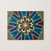 Mooie trendy Aziatische Textiel Design Art Print Legpuzzel (Horizontaal)