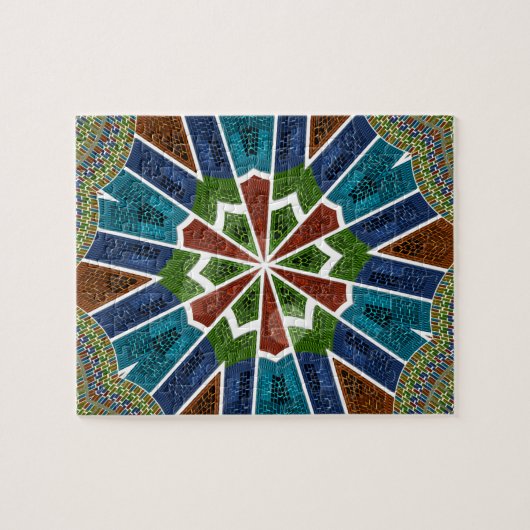 Mooie trendy Aziatische Textiel Design Art Print Legpuzzel (Horizontaal)