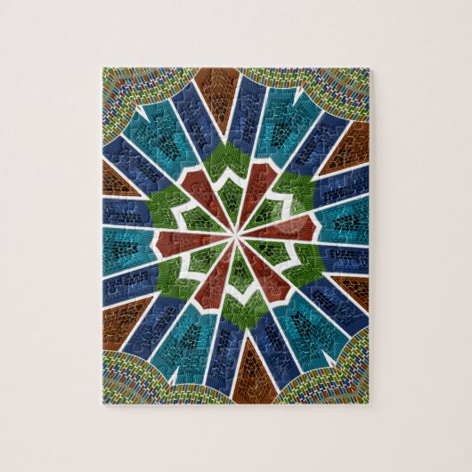 Mooie trendy Aziatische Textiel Design Art Print Legpuzzel (Verticaal)