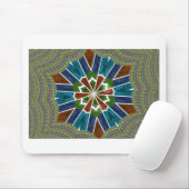 Mooie trendy Aziatische Textiel Design Art Print Muismat (Met muis)