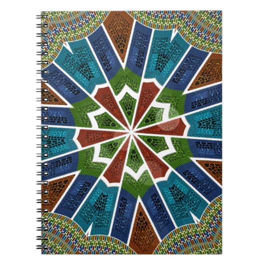 Mooie trendy Aziatische Textiel Design Art Print Notitieboek (Voorkant)