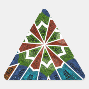 Mooie trendy Aziatische Textiel Design Art Print Sticker