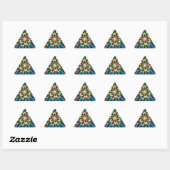 Mooie trendy Aziatische Textiel Design Art Print Sticker (Vel)