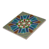 Mooie trendy Aziatische Textiel Design Art Print Tegeltje (Zijkant)