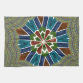 Mooie trendy Aziatische Textiel Design Art Print Theedoek (Horizontaal)