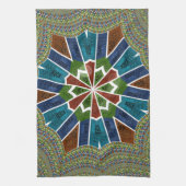 Mooie trendy Aziatische Textiel Design Art Print Theedoek (Verticaal)