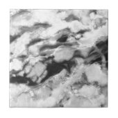 Mooie Trendy Black White Marble Stone Tegeltje (Voorkant)