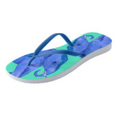 Mooie Trendy Colorful Blue Elephants Teenslippers (Schuin)