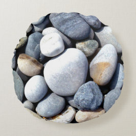 Mooie Trendy Colour Natural Pebble Foto Rond Kussen