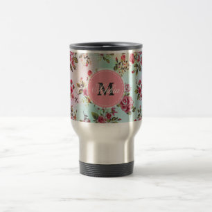 Mooie trendy girale  monogram rozen reisbeker